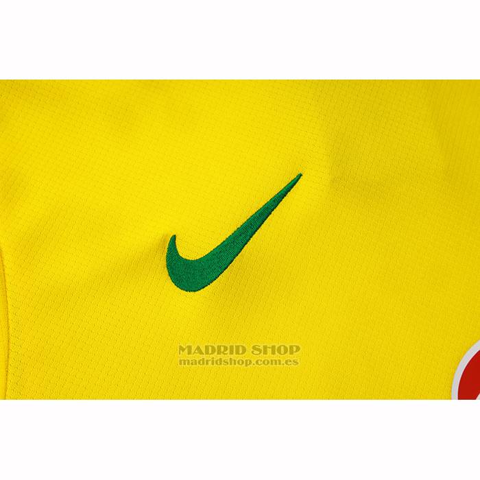 Chandal del Brasil Manga Corta 2025-2026 Amarillo - Pantalon Corto